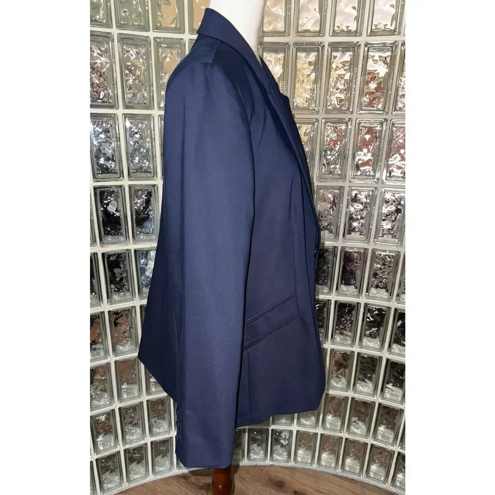 CHICO’S cotton blend navy blue blazer - size 2 (12-14/L)